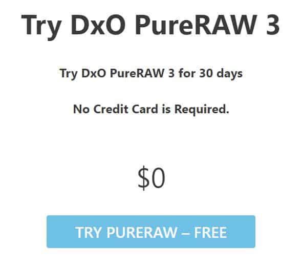 DXO PureRAW 3 Free Trial