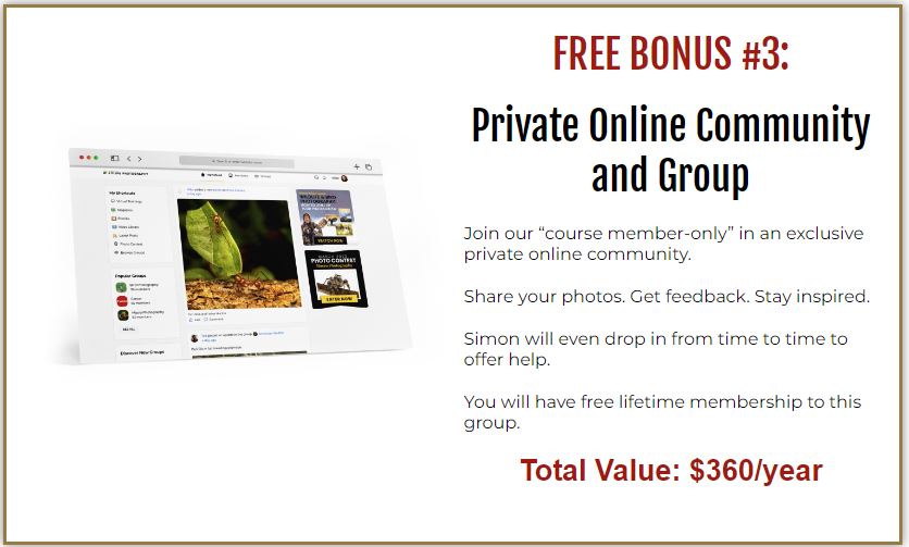 Private Online Community Group Bonus 3