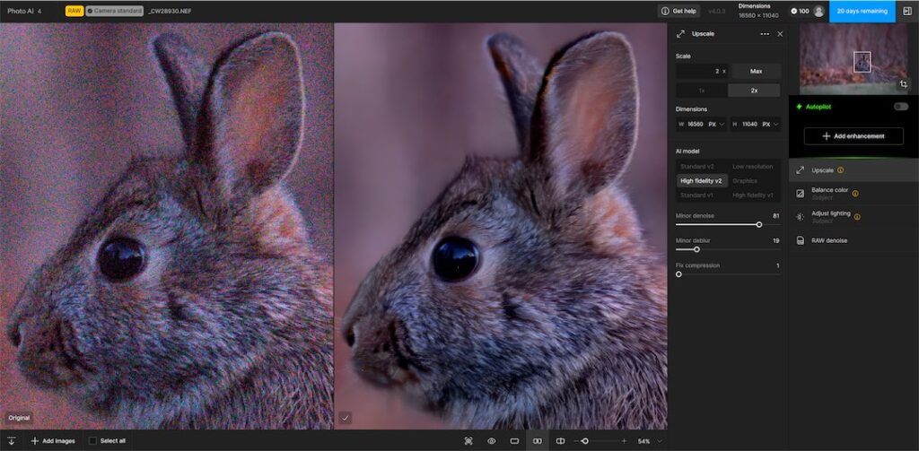 Topaz Photo AI Denoise
