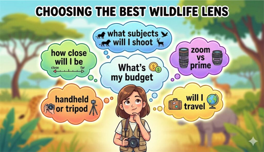 choosing the best wildlife lens decision tree